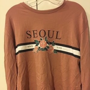 Dark rose Seoul crewneck